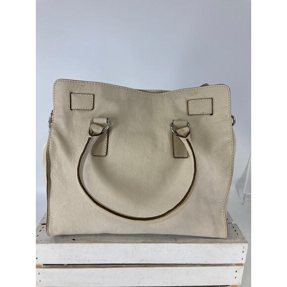 MICHAEL KORS HAMILTON LARGE IVORY LEATHER SHOULDER BAG - Picture 4 of 16